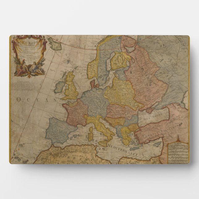 Karte Europas | 1700 Fotoplatte (Vorderseite)