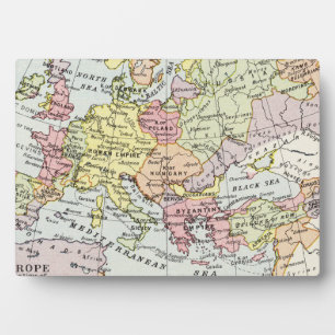 Karte Europas   Der dritte Kreuzzug Fotoplatte