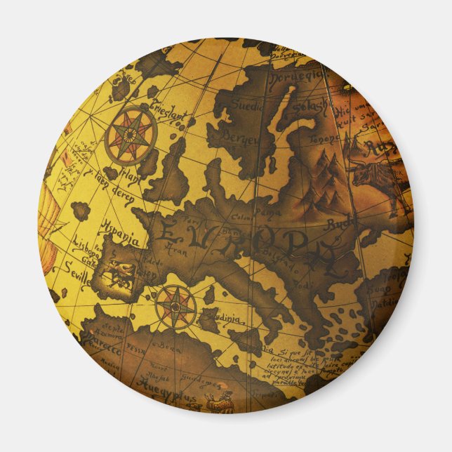 Karte Europas Magnet (Vorne)