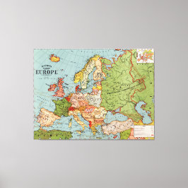 Karte Europas von George Washington Bacon Leinwanddruck