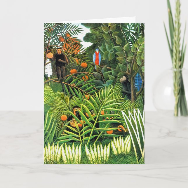 Karte: "Exotic Landscape"/"Paysage Exotique" Feiertagskarte (Vorderseite)