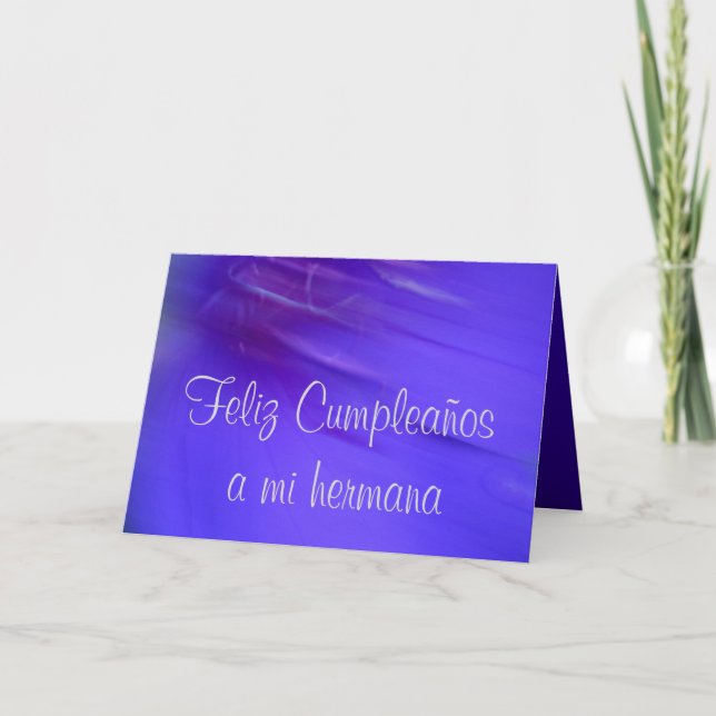 Karte - Feliz Cumpleaños ein MI hermana (Vorderseite)