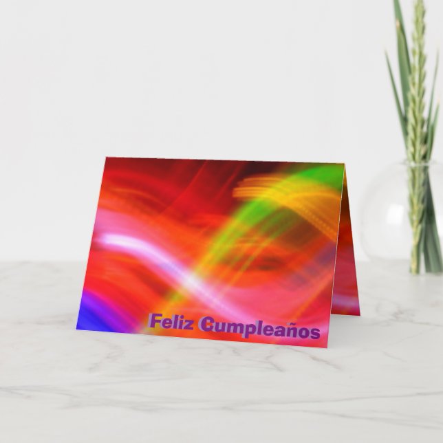 Karte: Feliz Cumpleaños Karte (Vorderseite)