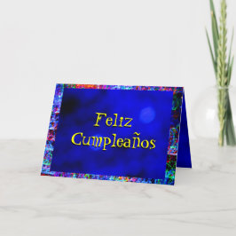 Karte - Feliz Cumpleaños - Mehrfarben