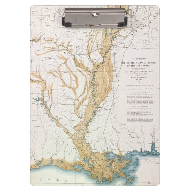 KARTE: FLUSS MISSISSIPI, 1861 KLEMMBRETT (Vorderseite)