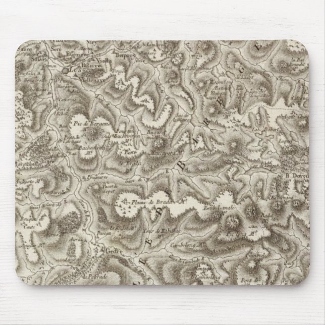 Karte Frankreich 2 Mousepad (Vorne)