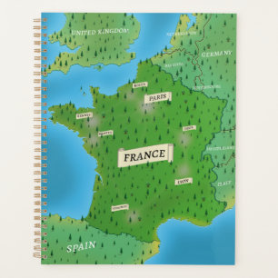 Karte Frankreichs Planer