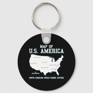 Karte Fräulein-South Carolina von US Amerika Schlüsselanhänger