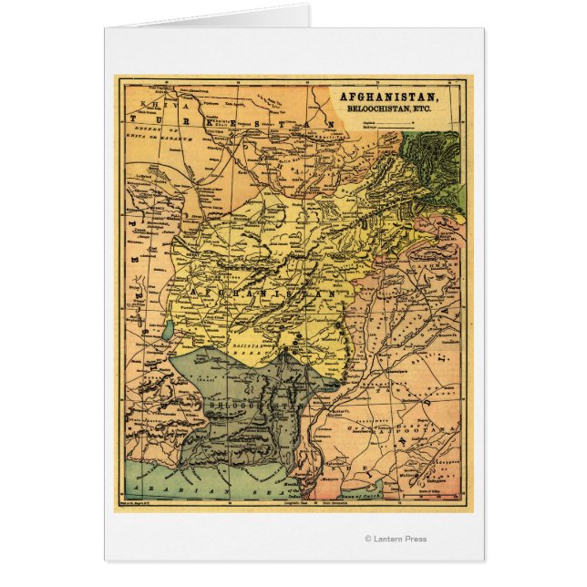 Karte für Afghanistan und die umliegenden Länder (Vorne)