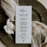 Karte für das Abendessen im Handgezogene Herz<br><div class="desc">Diese handgezeichnete Herz-Dinner-Karte ist perfekt für eine moderne Hochzeit. Das schlichte und klassische Design besticht durch einen hübschen handgeschriebenen Kalligraphie-Schriftart,  der mit einem romantischen Herzenslust vollendet wurde. Diese Speisekarte kann für Hochzeitsfeiern,  Proben oder jede Veranstaltung verwendet werden.</div>
