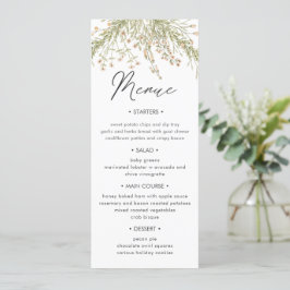 Karte für das Hochzeitsessen im Magischen Wald
