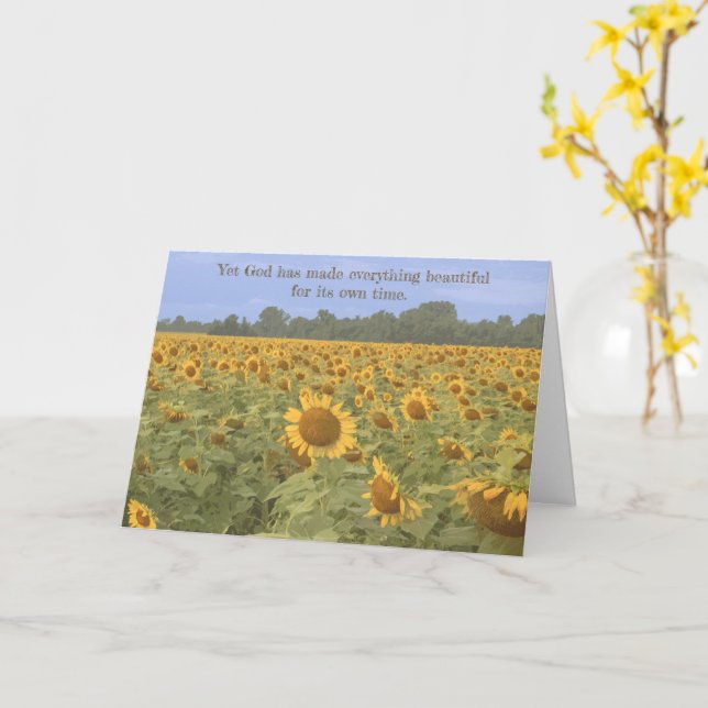 Karte für das Sonnenblumenfeld (Gelbe Blume)