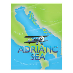 Karte für den Adriakanal Fotodruck