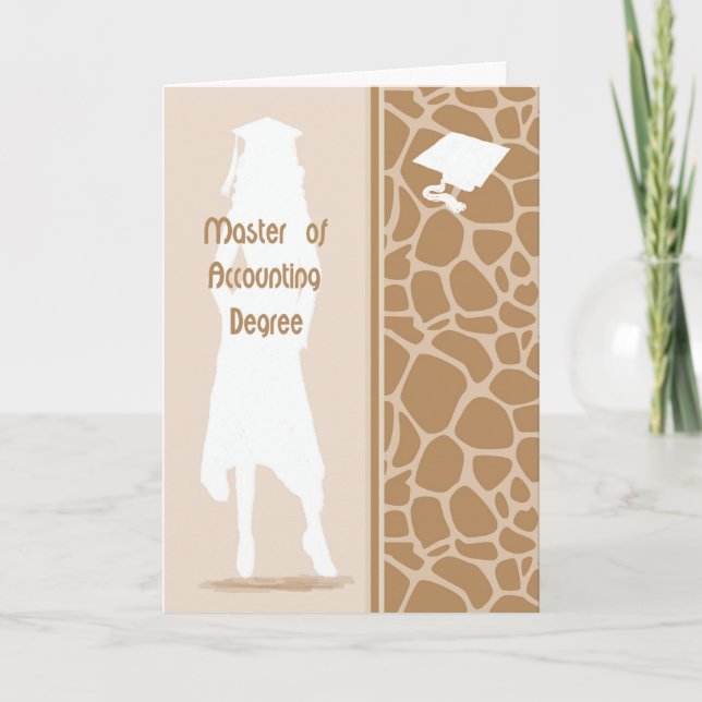 Karte für den Master of Accounting Degree (Vorderseite)