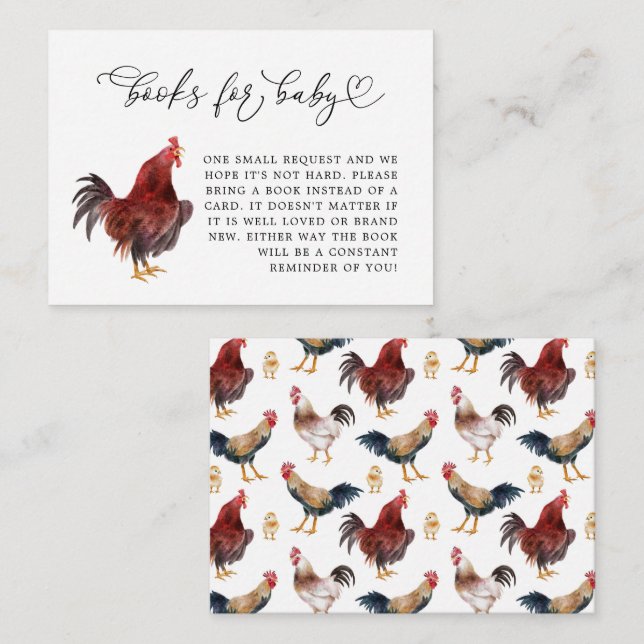 Karte für die Buchung eines Rooster Farm (Vorne/Hinten)