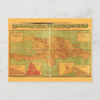 Karte für die Dominikanische Republik und Haiti (1