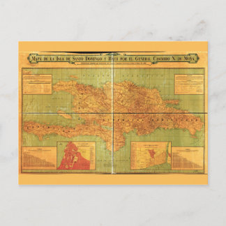 Karte für die Dominikanische Republik und Haiti (1