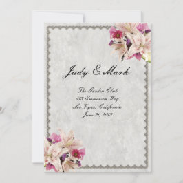 Karte für die HochzeitskARTE "White Lily Floral Ma