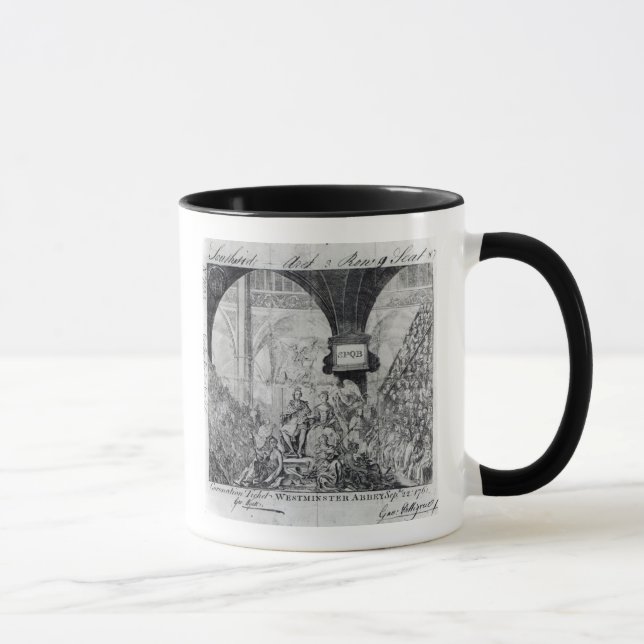 Karte für die Krönung von George III Tasse (Rechts)