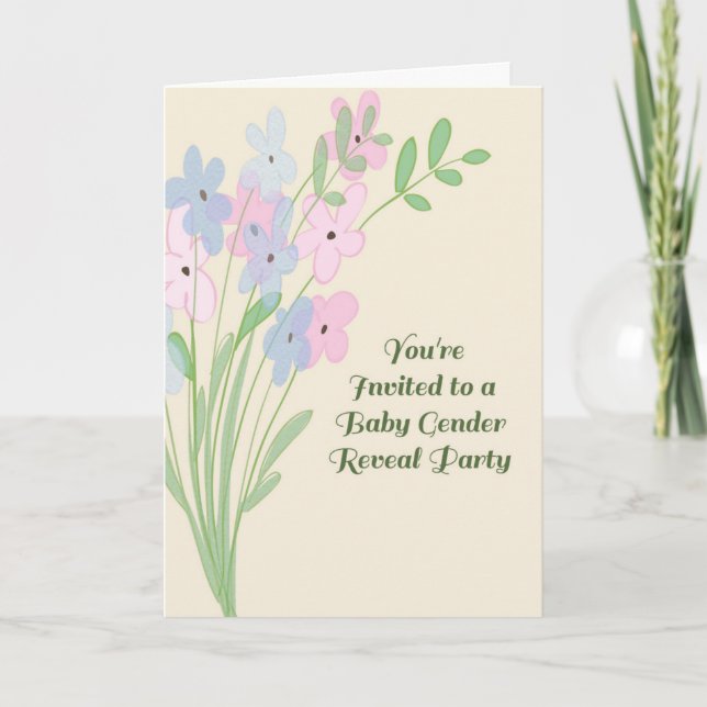 Karte für die Party Einladung des Geschlechts (Vorderseite)