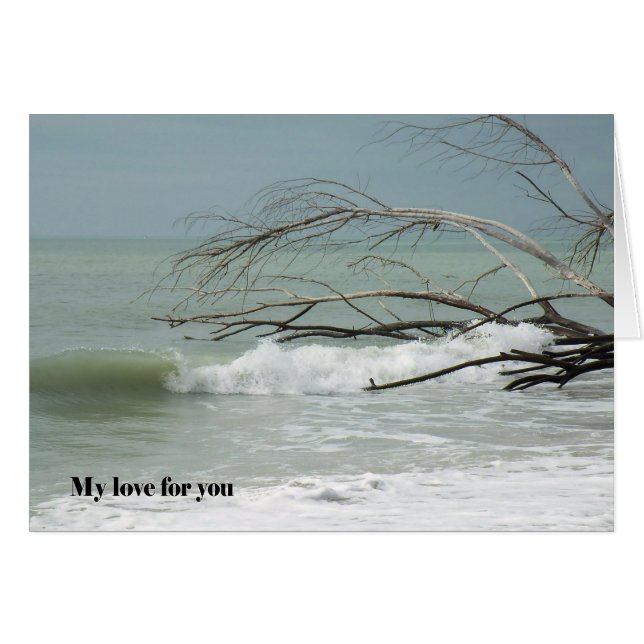 Karte für Liebe und Romantik, Meeresbild (Vorderseite (Horizontal))