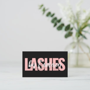 Karte für mutige Wimpernstylisten mit schwarzem Hi