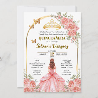 Karte für Quinceañera Einladung zur Quinceañera