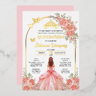 Karte für Quinceañera-Einladung zur Quinceañera