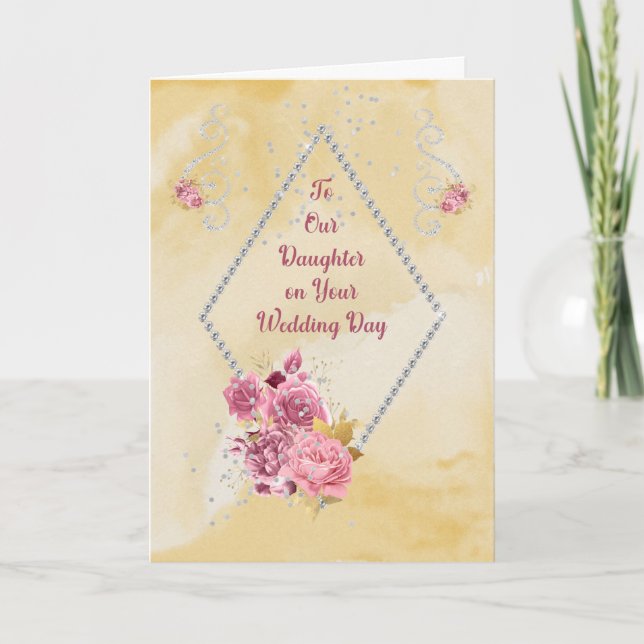 Karte für Tochter am Hochzeitstag (Vorderseite)