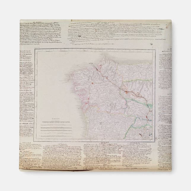 Karte Galiciens mit der Route der französischen Ar Magnet (Vorne)