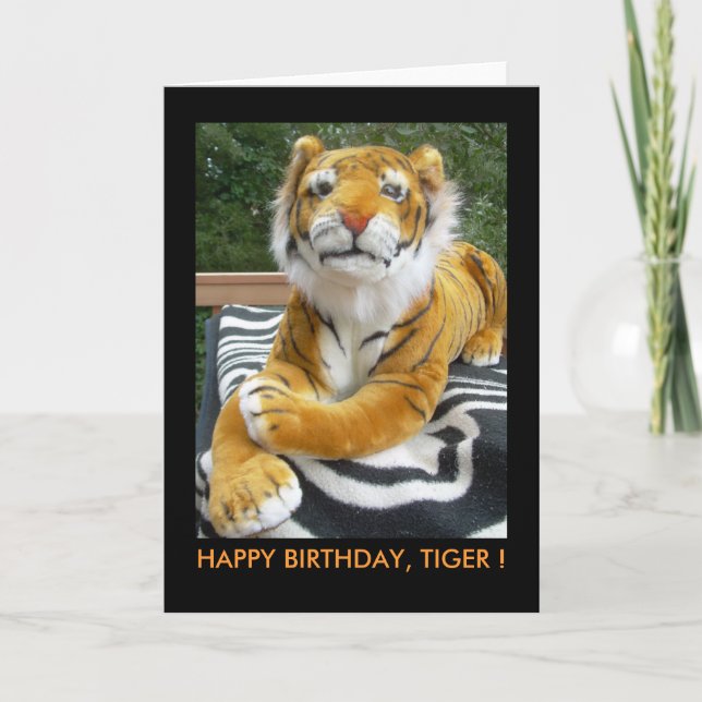KARTE, GEBURTSTAG<TIGER KARTE (Vorderseite)