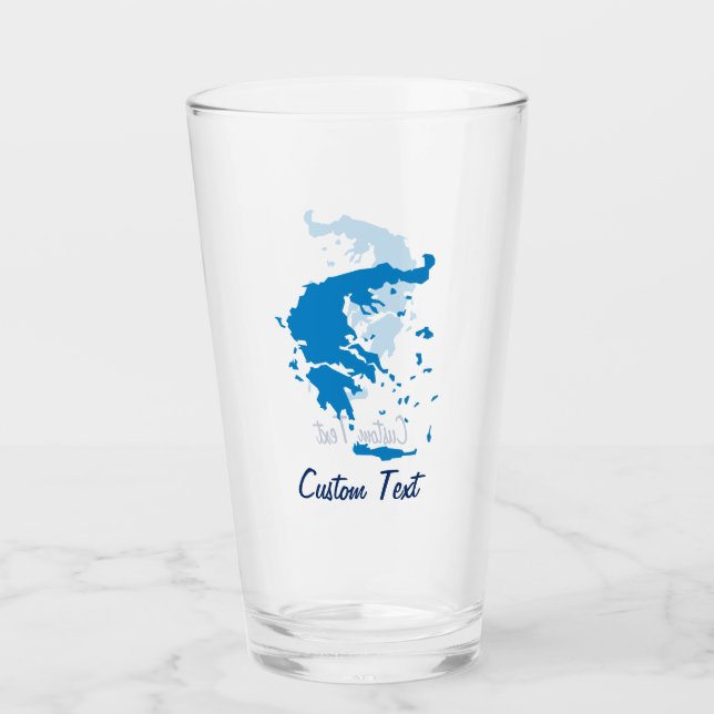 Karte Griechenlands Glas (Vorderseite)