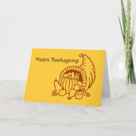 Karte - Gruß - Erntedank Cornucopia