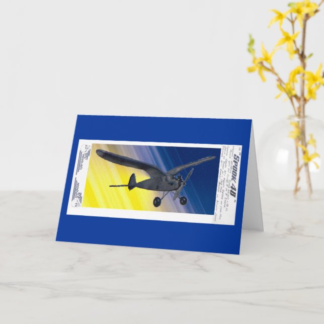 Karte - Gruß - Modellflugzeug (Gelbe Blume)