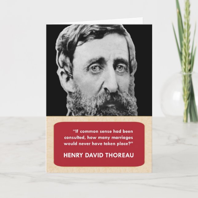Karte Henry David Thoreau Anti--Valentinsgrüße (Vorderseite)