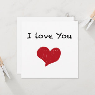 Karte "I Liebe you"
