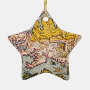 Karte Islands Keramikornament