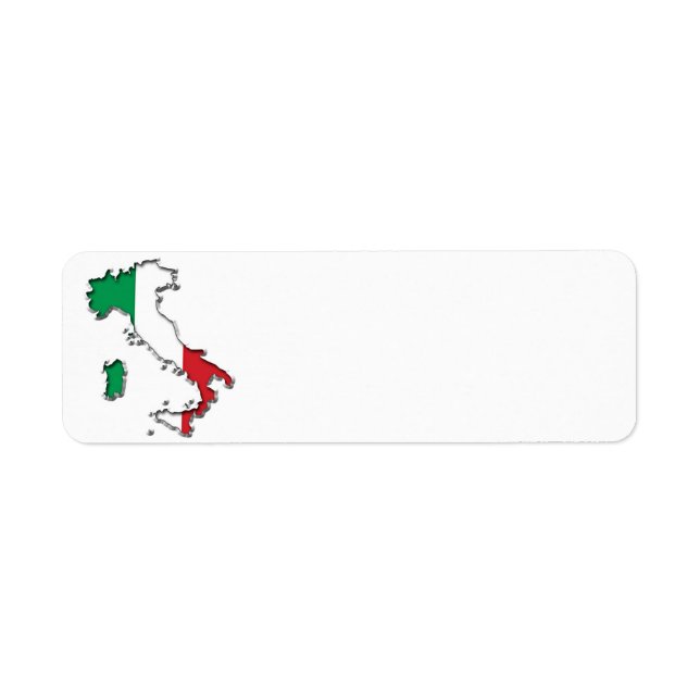 Karte Italiens Adressetikett (Vorne)