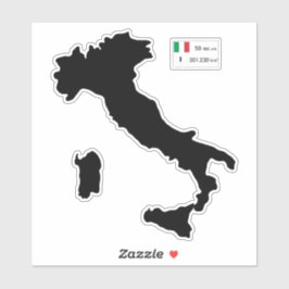 Karte Italiens Aufkleber
