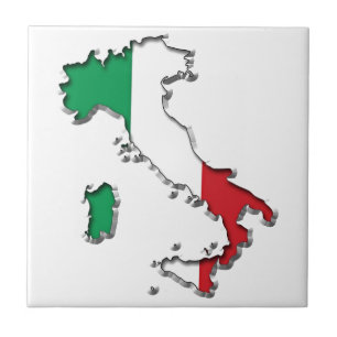 Karte Italiens Fliese