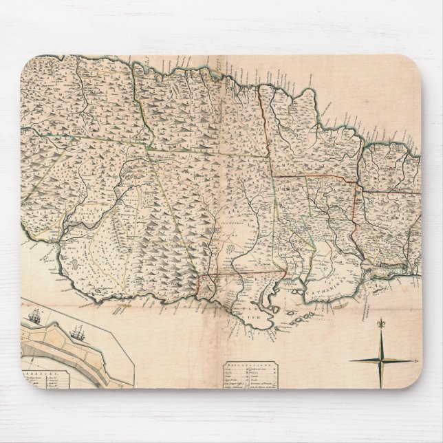 KARTE: JAMAIKA, 1755 2 MOUSEPAD (Vorne)