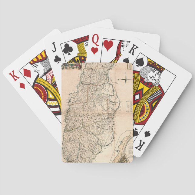 KARTE: JAMAIKA, 1755 2 SPIELKARTEN (Rückseite)