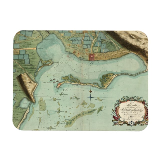 KARTE: JAMAIKA, 1756 MAGNET (Horizontal)