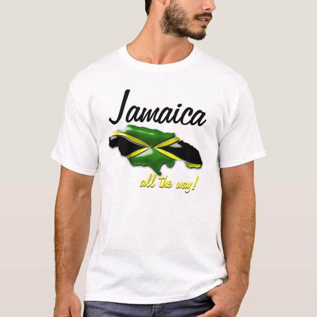 Karte Jamaikas vollständig von Jamaika-T-Shirt T-Shirt (Vorderseite)