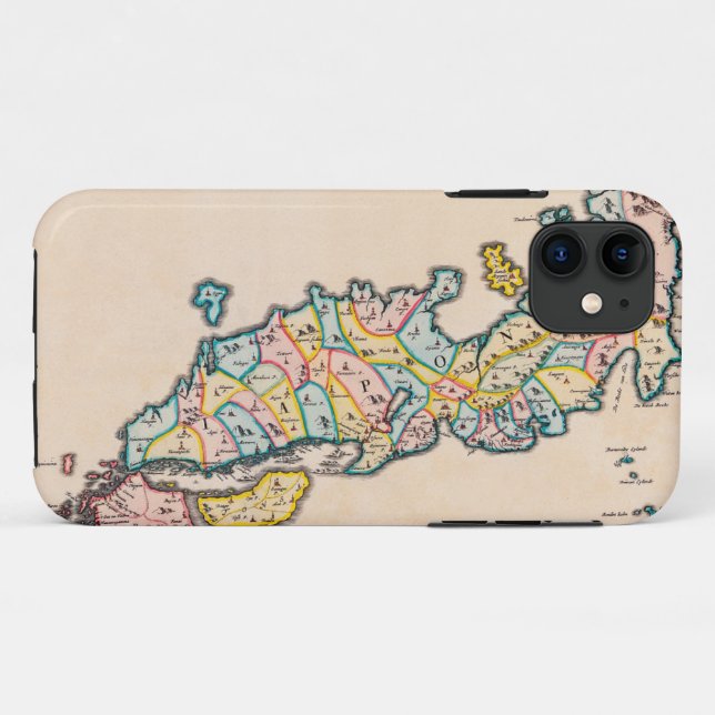 Karte Japans 1655 Case-Mate iPhone Hülle (Rückseite (Horizontal))