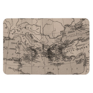Karte, Kartografie, Geografie, Mittelmeer Magnet