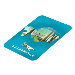 Karte Kasachstans Magnet