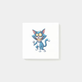 Karte Katzenfigur Post-it Klebezettel