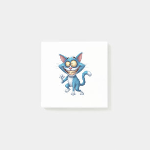 Karte Katzenfigur Post-it Klebezettel