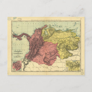 Karte Kolumbien und Venezuela (1898)